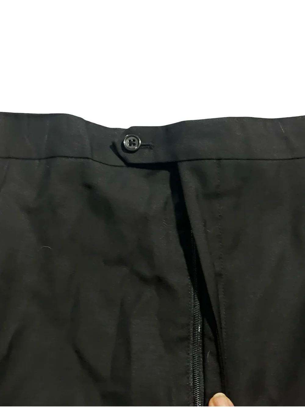 Mens 100% Wool Pleated Tuxedo Pants Black Satin Stripe Sz 52R Big & Tall 52x31